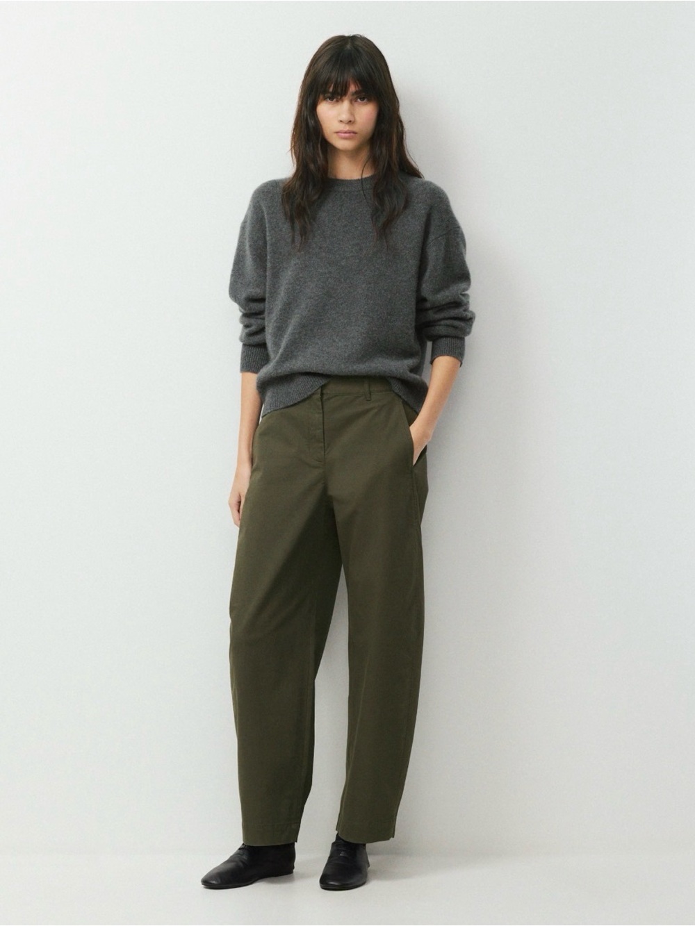 Gap straight up pants in olive green
